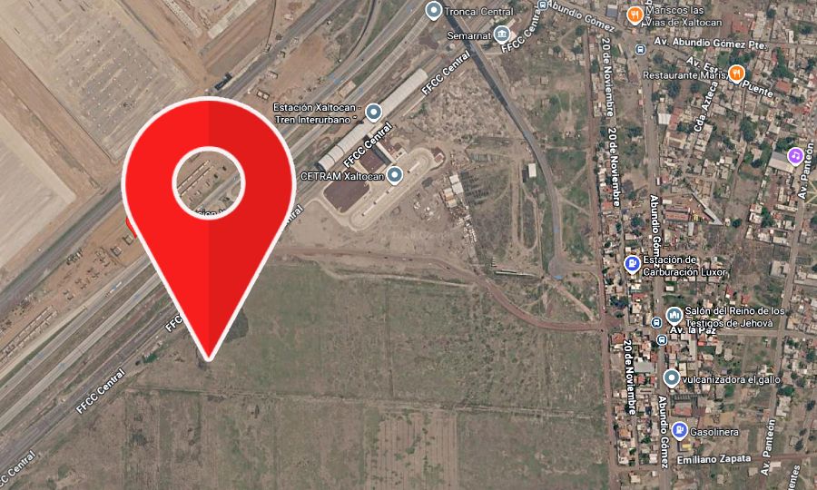 Estación Xaltocan del Tren México- Pachuca. Foto: Google Maps